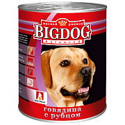 Корм консервированный Big Dog для собак с говядиной и рубцом, 850г