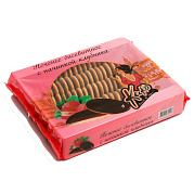 Печенье бисквитное Кико глазированное с начинкой Клубника, 1.2кг