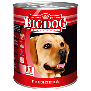 Корм консервированный Big Dog для собак с говядиной, 850г