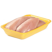 Филе грудки без кожи цыплят-бройлеров свежемороженое, упаковка (0.7-1.1кг)