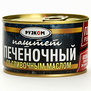 Паштет печеночный Рузком со сливочным маслом ГОСТ, 230г