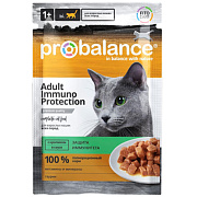 Корм консервированный Pro Balance Immuno Protection с кроликом в соусе для взрослых кошек всех пород, 25х85г