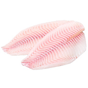 Тилапия филе без кожи замороженная, упаковка (0.8-1.2кг)