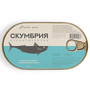 Скумбрия атлантическая филе Рыбное Меню натуральная в масле ГОСТ, 175г