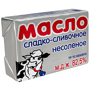 Масло сладко-сливочное Традиционное несоленое 82,5% ГОСТ, 180г