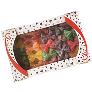 Мармелад желейный Сладкие фигурки в форме бантика, с обсыпкой сахаром Элза ГОСТ, 1.8кг 